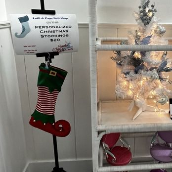 Lolli & Pop’s Doll Shop - Personalized Christmas Stockings! - Toy Stores Near Me - Cocoa, Florida