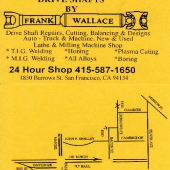 Driveshafts by Frank Wallace - Business Card - Auto Parts & Supplies Near Me - San Francisco, California Driveshafts by Frank Wallace - Business Card - Auto Parts & Supplies Near Me - San Francisco, California