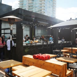 Rooftop Bar @ Simmons - Calgary weather can turn on a dime, so there's blankets if it gets chilly.