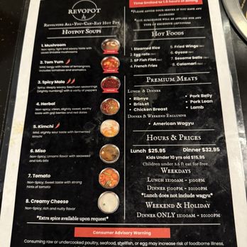 Revopot - Menu - Chinese Near Me - San Jose, California