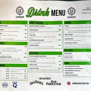 Union Restaurant & GameYard - Menu 7/25 - Barbeque Near Me - Jeffersonville, Indiana Union Restaurant & GameYard - Menu 7/25 - Barbeque Near Me - Jeffersonville, Indiana