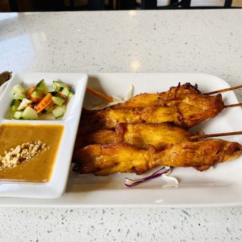 Elephant Thai - A7 Chicken Satay Apptizer - Thai Near Me - Colorado Springs, Colorado Elephant Thai - A7 Chicken Satay Apptizer - Thai Near Me - Colorado Springs, Colorado