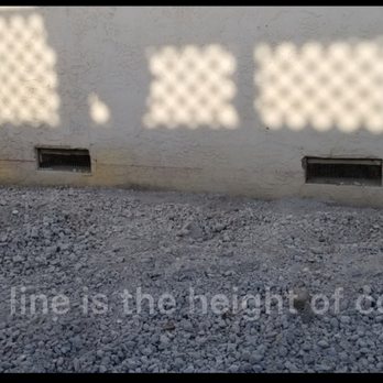 R Rivera Landscaping - The red line is the height of concrete that cover half of the vents - Landscaping Near Me - San Jose, California R Rivera Landscaping - The red line is the height of concrete that cover half of the vents - Landscaping Near Me - San Jose, California