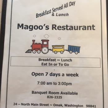 Magoo's Restaurant - Hours and info - Breakfast & Brunch Near Me - Omak, Washington Magoo's Restaurant - Hours and info - Breakfast & Brunch Near Me - Omak, Washington