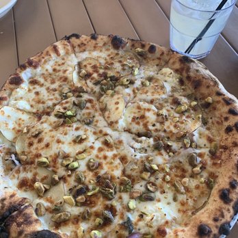 Grana - Potato pizza - red onion, pistachio, scalloped potato, ricotta, and honey - Italian Near Me - Atlanta, Georgia