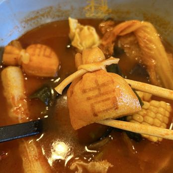 YGF Malatang & Hotpot - Tomato broth bowl w/ tofu bag fishcake - Noodles Near Me - Dublin, California YGF Malatang & Hotpot - Tomato broth bowl w/ tofu bag fishcake - Noodles Near Me - Dublin, California