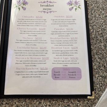 Tacos Doña Mari - Breakfast menu - Tacos Near Me - Paso Robles, California