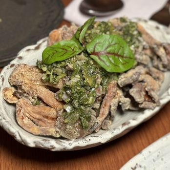 Bar Vlaha - Manitaria - Crispy fried oyster mushrooms - Greek Near Me - Brookline, Massachusetts