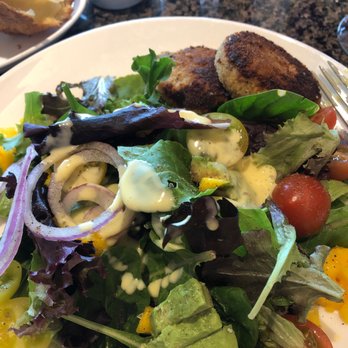 Mariposa - Specially made crab cake salad - New American Near Me - Plano, Texas Mariposa - Specially made crab cake salad - New American Near Me - Plano, Texas
