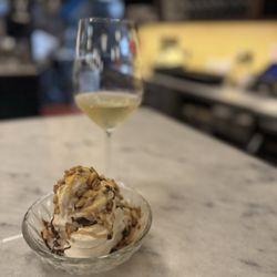 Canard - Pine nut sundae and white wine