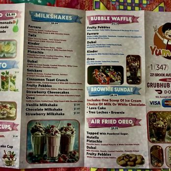 Yum Yum - Menu - Ice Cream & Frozen Yogurt Near Me - The Bronx, New York