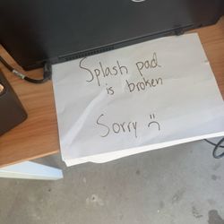 Randolph Park Lake - Slash pad broken