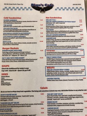 Menu photo 3 Rigos Cafe Texas City, TX