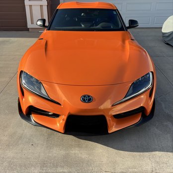 Proven Auto - Supra wrapped in orange plus custom livery - Auto Detailing Near Me Proven Auto - Supra wrapped in orange plus custom livery - Auto Detailing Near Me
