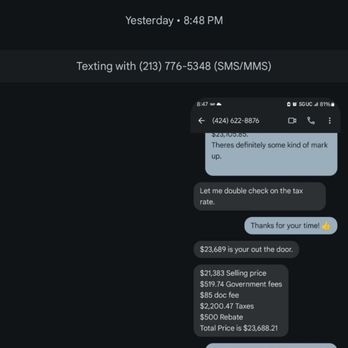 Chevrolet Of Carson - Internet sale man Helmer Mejía wanted to confirm price. - Car Dealers Near Me - Carson, California