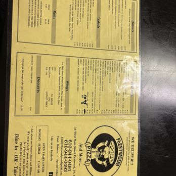 Fleetwood Pizza - Menu - Pizza Near Me - Fleetwood, Pennsylvania