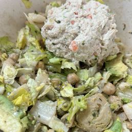 Vegan Caesar salad with tuna salad Vegan Caesar salad with tuna salad