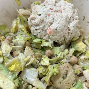 Pink Carrot - Vegan Caesar salad with tuna salad - Coffee & Tea Near Me - Boston, Massachusetts Pink Carrot - Vegan Caesar salad with tuna salad - Coffee & Tea Near Me - Boston, Massachusetts