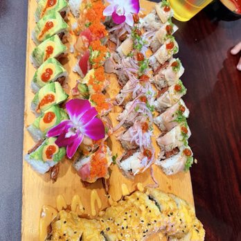 Sushi Tari - Ninja Roll, Albacore Roll, Jessica Roll, & Mexico Roll - deep fried roll. - Sushi Bars Near Me - Orange, California Sushi Tari - Ninja Roll, Albacore Roll, Jessica Roll, & Mexico Roll - deep fried roll. - Sushi Bars Near Me - Orange, California
