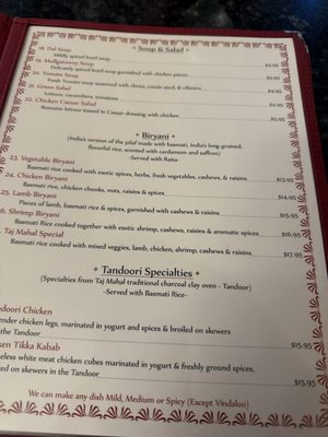Menu photo 4 Taj Mahal Springfield, MO Menu photo 4 Taj Mahal Springfield, MO
