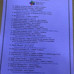 Ridley Township Public Library - Museum passes!