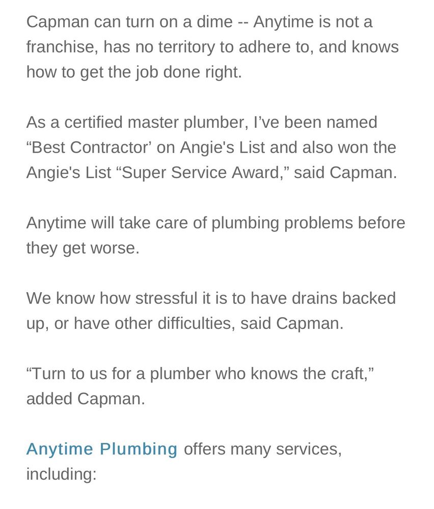 Slide of Anytime Plumbing