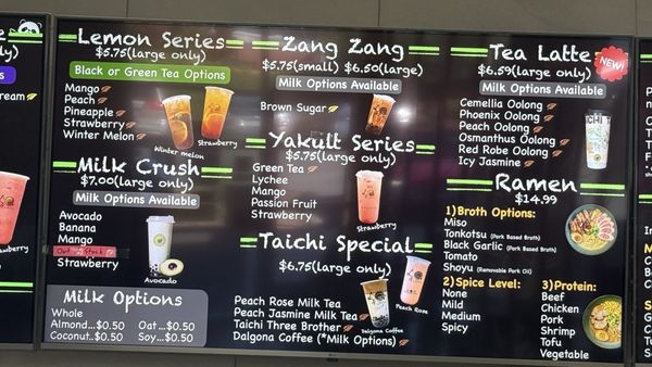 Menu photo 2 Taichi Bubble Tea Sacramento, CA