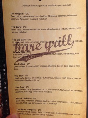 Menu photo 1 Bare Grill On Bourke Surry Hills, NSW