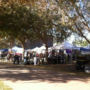 Phoenix Center For The Arts - Shaded booths on south side with artists at work - Art Schools Near Me - Phoenix, Arizona