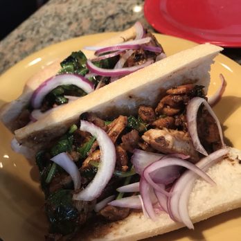 Piccini - Chicken and spinach w/ onion sandwich - Pizza Near Me - Ocean City, New Jersey Piccini - Chicken and spinach w/ onion sandwich - Pizza Near Me - Ocean City, New Jersey