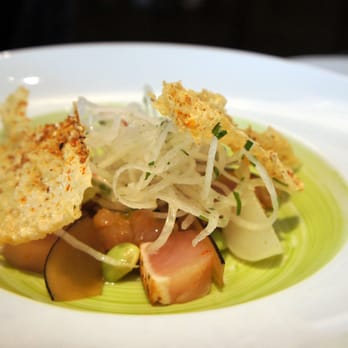 Café Boulud - seared albacore tuna ($16) - spring radish, edamame, yuzu vinaigrette, and katsuo mirin spice - Cafes Near Me - Toronto, Ontario