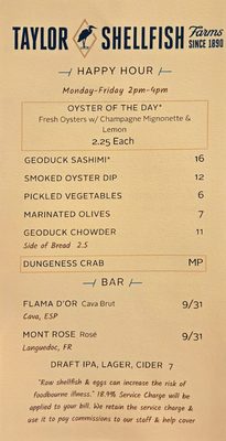 Menu photo 3 Taylor Shellfish Farms Seattle, WA Menu photo 3 Taylor Shellfish Farms Seattle, WA