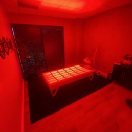 Red light table promoting cellular repair and reducing inflammation. Red light table promoting cellular repair and reducing inflammation.