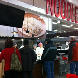 Fresh noodle and dumpling counter