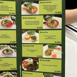 Pho 14 Opera - Menu