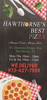 Menu photo 2 Hawthorne's Best Pizza Hawthorne, NJ Menu photo 2 Hawthorne's Best Pizza Hawthorne, NJ