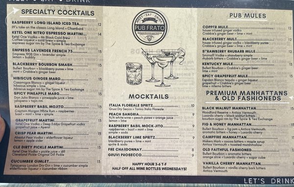 Menu photo 2 Pub Frato - Chagrin Falls Chagrin Falls, OH