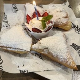 Beignets with Vanilla Ice Cream.