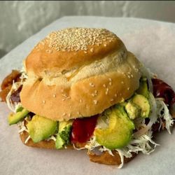 Crazy Tortas - Cemita Poblano - Classic Mexican Sandwich from the region of Puebla. Named for the sesame bun.