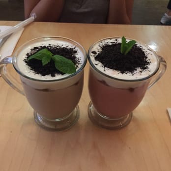 Prince Tea House - Potted milk tea boba (left) and potted Rose milk tea (right) - Tea Rooms Near Me - Flushing, New York