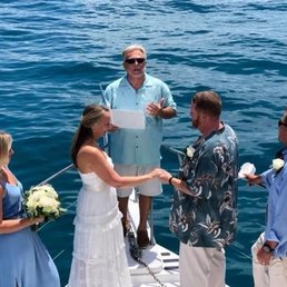 Owner (and Pastor) RICK marrying us!