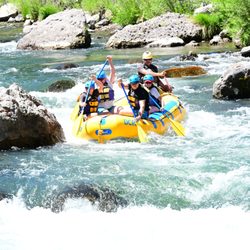 Our family during one of the rapids.