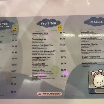 Bunny Bites - Menu as of January 2025 - Coffee & Tea Near Me - College Station, Texas