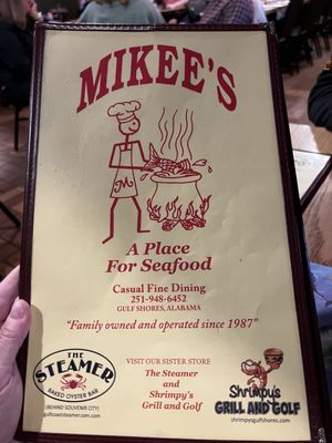 Menu photo 1 Mikee's Seafood Gulf Shores, AL Menu photo 1 Mikee's Seafood Gulf Shores, AL