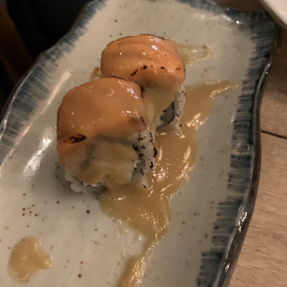 Sushi Lab Rooftop - Salmon roll with miso sauce - Japanese Near Me - New York, New York