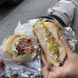 Fresh Italian sub and tuna sandwich Fresh Italian sub and tuna sandwich