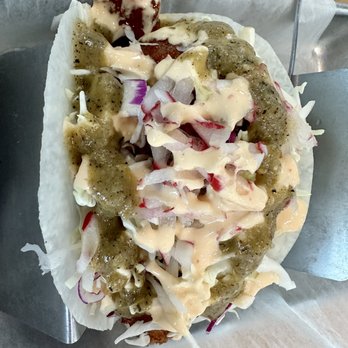Pacific Coast Tacos - Bang bang shrimp taco on jicama - Tacos Near Me - Houston, Texas Pacific Coast Tacos - Bang bang shrimp taco on jicama - Tacos Near Me - Houston, Texas