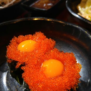 Sushi Garden - Tobiko and quail egg nigiri. - Japanese Near Me - Burnaby, British Columbia Sushi Garden - Tobiko and quail egg nigiri. - Japanese Near Me - Burnaby, British Columbia