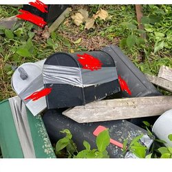 TD Water Treatment & Plumbing Services - I covered up the addresses on the mailboxes for privacy of owners, but here is part of the damage they caused.