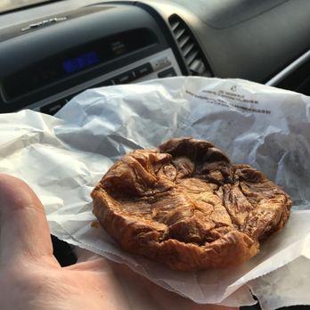 Tim Hortons - Why would they serve this??  It is supposed to be plain croissant.  Did they step on it before giving it me? - Coffee & Tea Near Me - Southgate, Michigan